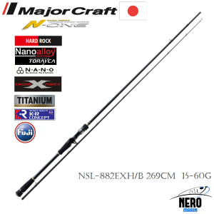 MC N-One NSL-882EXH/B Hard Rock Spin Kamış Bait Casting Model 269cm 15-60g