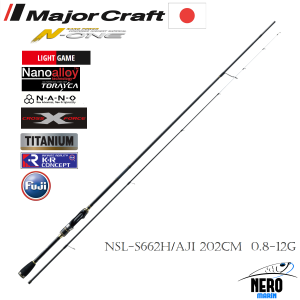 MC N-One NSL-S662H/AJI LRF Aji Kamış Solid Uç 202cm 0.8-12g