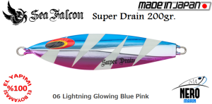 Sea Falcon Cast Jig 60 gr. TR-09 Lightning Glow Blue Pink