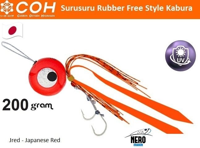 COH Kabura Slider Tai Rubber Jig 200gr. JRED