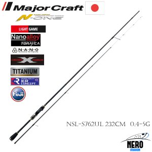 MC N-One NSL-S762UL LRF Mebarin Kamış Solid Uç 232cm 0.4-5g