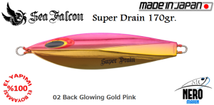 Sea Falcon Super Drain Jig 170gr. 02 Back Glowing Glow Pink