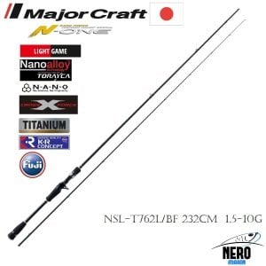 MC N-One NSL-T762L/BF LRF Kamış Bait Casting Tubular Uç 232cm 1.5-10g