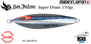 Sea Falcon Super Drain Jig 170gr. 01 Sardine