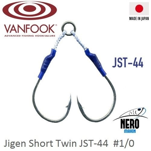 VANFOOK JIGEN SHORT TWIN ÇİFTLİ ASSİST İĞNE 2 PCS / PACK	JST-44 #1/0