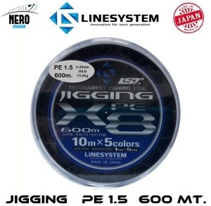 Linesystem Jigging X8 600mt. PE 1.5