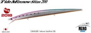 Tide Minnow Slim 200  CBA0189 / Sakura Sardine OB