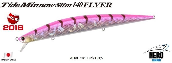 Tide Minnow Slim Flyer 140 ADA0218 / Pink Gigo