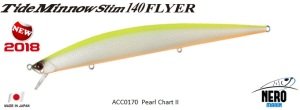 Tide Minnow Slim Flyer 140 ACC0170 / Pearl Chart II