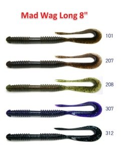 Keitech Mad Wag Long 8'' #208 Watermelon PP. Red