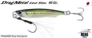 Drag Metal Cast Slim Jig 40Gr. PNA0489 Real Mackerel