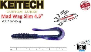 Keitech Mad Wag Slim 4.5'' #307 Junebug