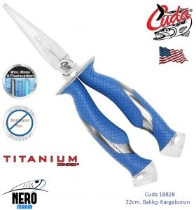 Cuda 18828 8.75'' Titatnium Nitride Bonded Needle Nose Pliers