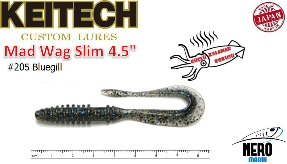 Keitech Mad Wag Slim 4.5'' #205 Bluegill