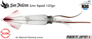 Live Squid 120 Gr.	01	Natural Glowing Lame