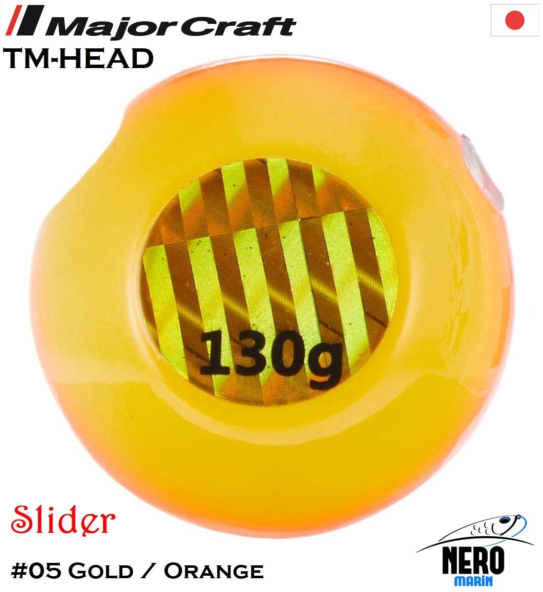 MC TM-Head Slider Tai Rubber Jig 130g #05 Gold Orange