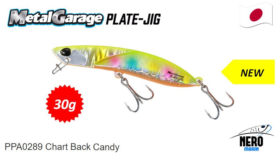 Duo Metal Garage Plate Jig 30gr. PPA0289 Chart Back Candy