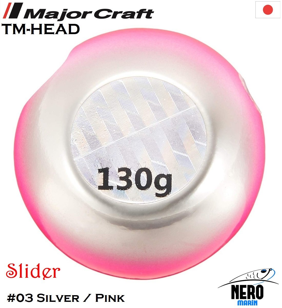 MC TM-Head Slider Tai Rubber Jig 130g #03 Silver Pink