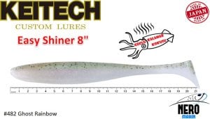 Keitech Easy Shiner 8'' #482 Ghost Rainbow