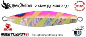 Sea Falcon Z Slow Mini Jig 35gr. 03 Lightning Glowing Pink