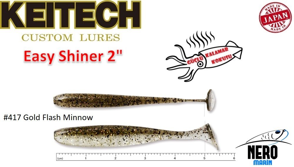 Keitech Easy Shiner 2'' #417 Gold Flash Minnow