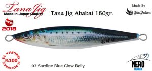 Ababai Jig 180gr. 07 Sardine Blue Glow Belly