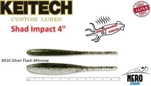 Keitech Shad Impact 4'' #416 Silver Flash Minnow