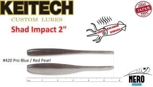 Keitech Shad Impact 2'' #420 Pro Blue / Red Pearl