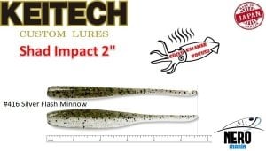 Keitech Shad Impact 2'' #416 Silver Flash Minnow