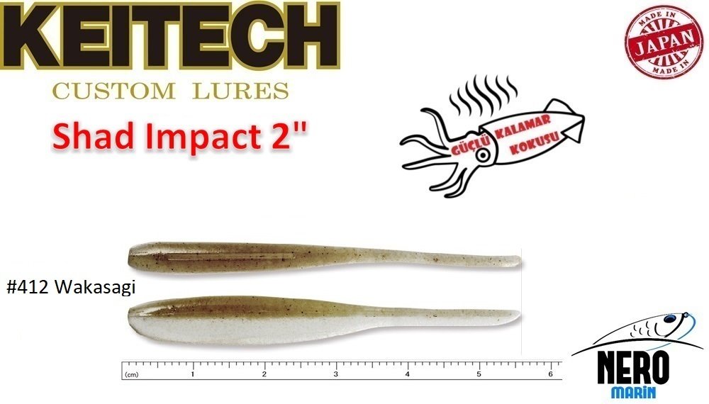 Keitech Shad Impact 2'' #412 Wakasagi