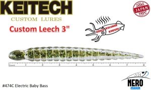 Keitech Leech 3'' #474C Electric Baby Bass