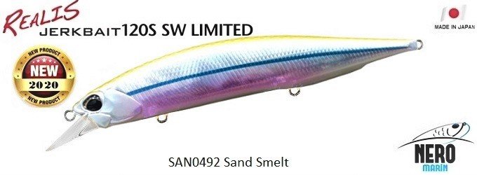 Duo Realis Jerkbait 120S SW SAN0492 Sand Smelt