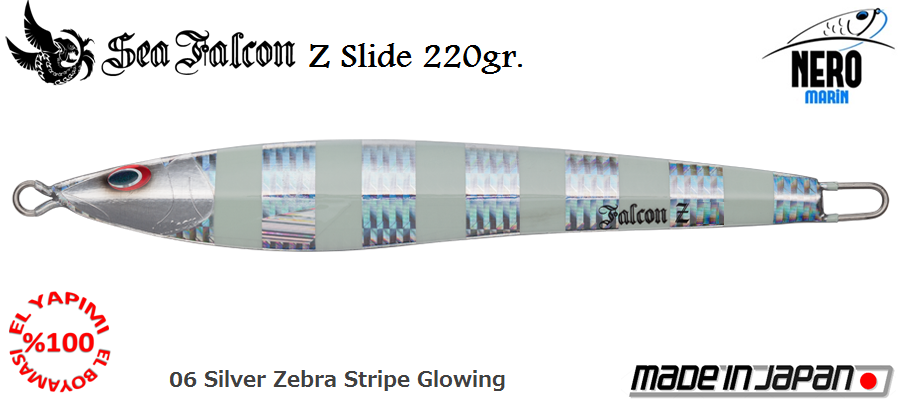 Z Slide 220 Gr.	06	Silver Zebra Stripe Glowing