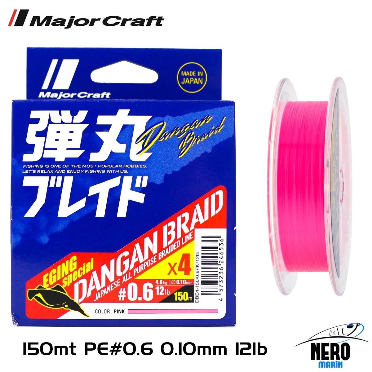 MC Dangan Braid İp Egi Special DBE4 PE 0.6/0.10mm/12Lb/4.8kg/150 metre Pembe　