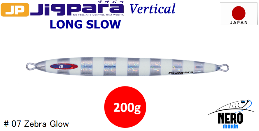 MC Jigpara Vertical Long Slow JPVLS-200gr #07 Zebra Glow