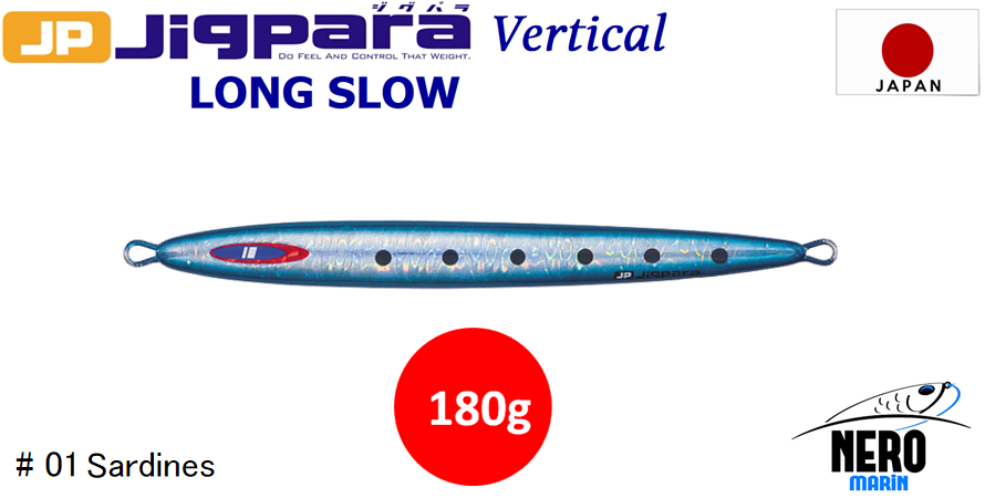 MC Jigpara Vertical Long Slow JPVLS-180gr #01 Sardine