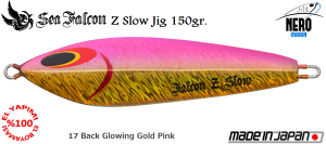 Z Slow Jig 150 Gr.	17	Back Glowing Gold Pink