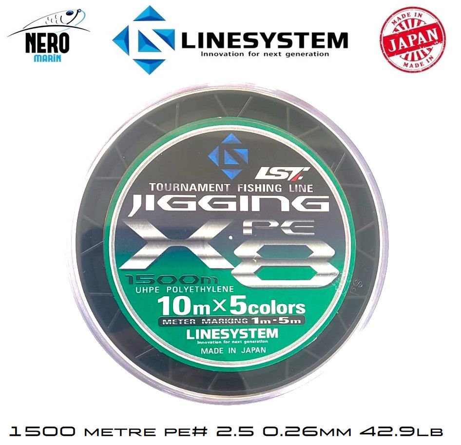 Linesystem Jigging X8 1500mt. PE 2.5