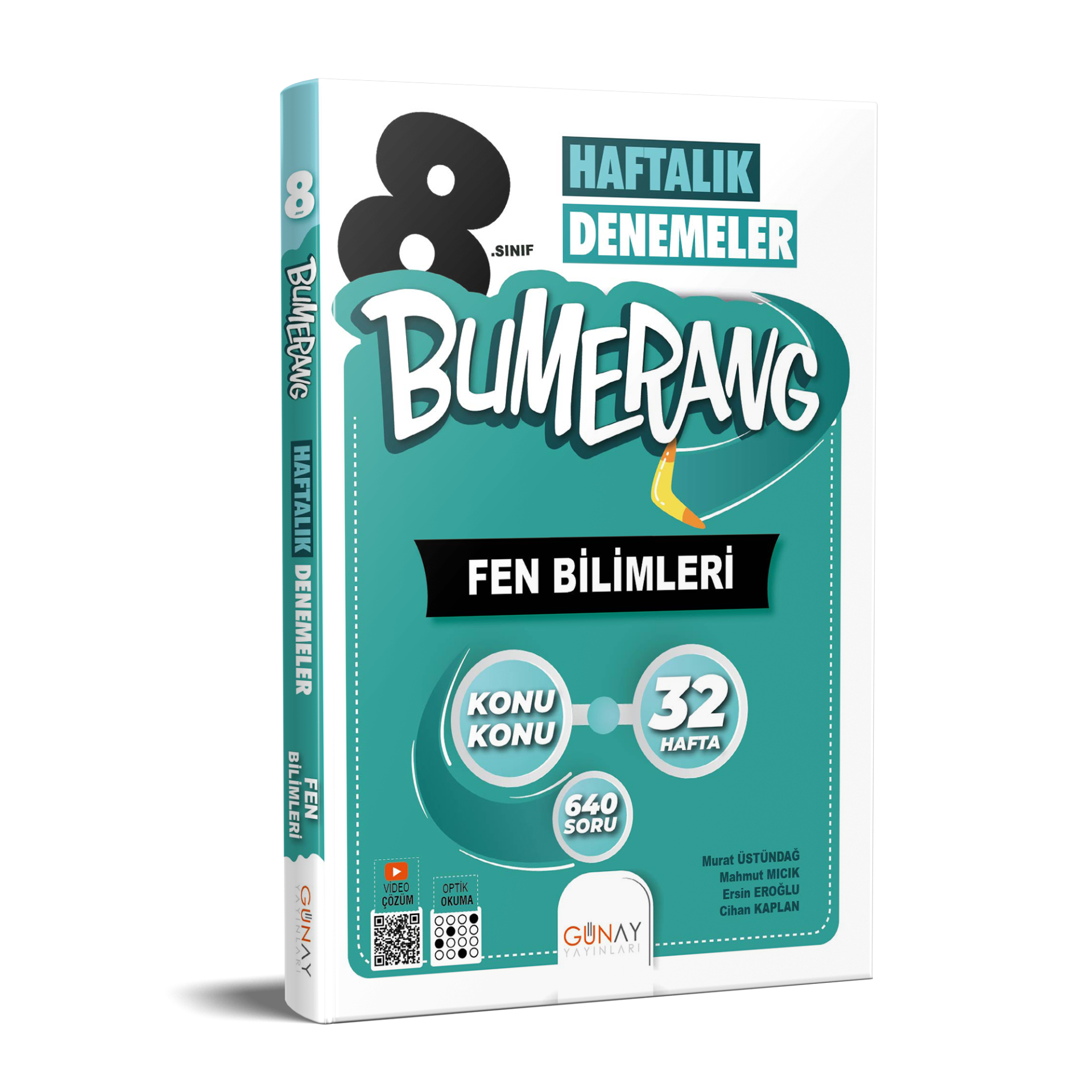 8.Sınıf Bumerang 32 Haftalık Fen Bilimleri Denemeleri Günay Yayınları