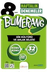 8.Sınıf Din Kültürü Ve Ahlak Bilgisi 32 Haftalık Bumerang Denemeleri Günay Yayınları