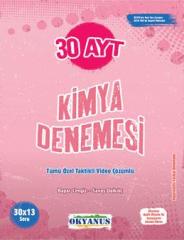 AYT 30 Kimya Denemesi Okyanus Yayınları