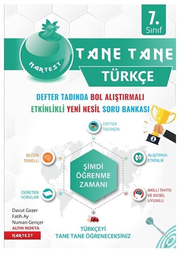 Nartest Yayınları 7. Sınıf Türkçe Yeşil Defter