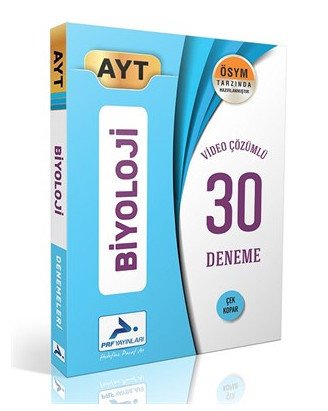 AYT Biyoloji Tamamı Çözümlü 30 Deneme Paraf Yayınları