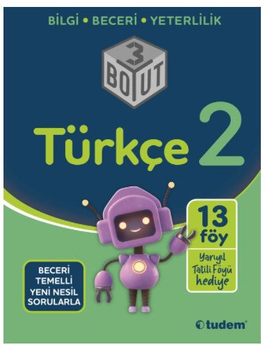 2.Sınıf Türkçe 3 Boyut Soru Bankası Tudem Yayınları
