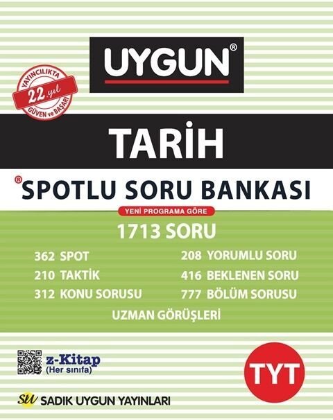 Sadık Uygun Yayınları TYT Tarih Spotlu Soru Bankası