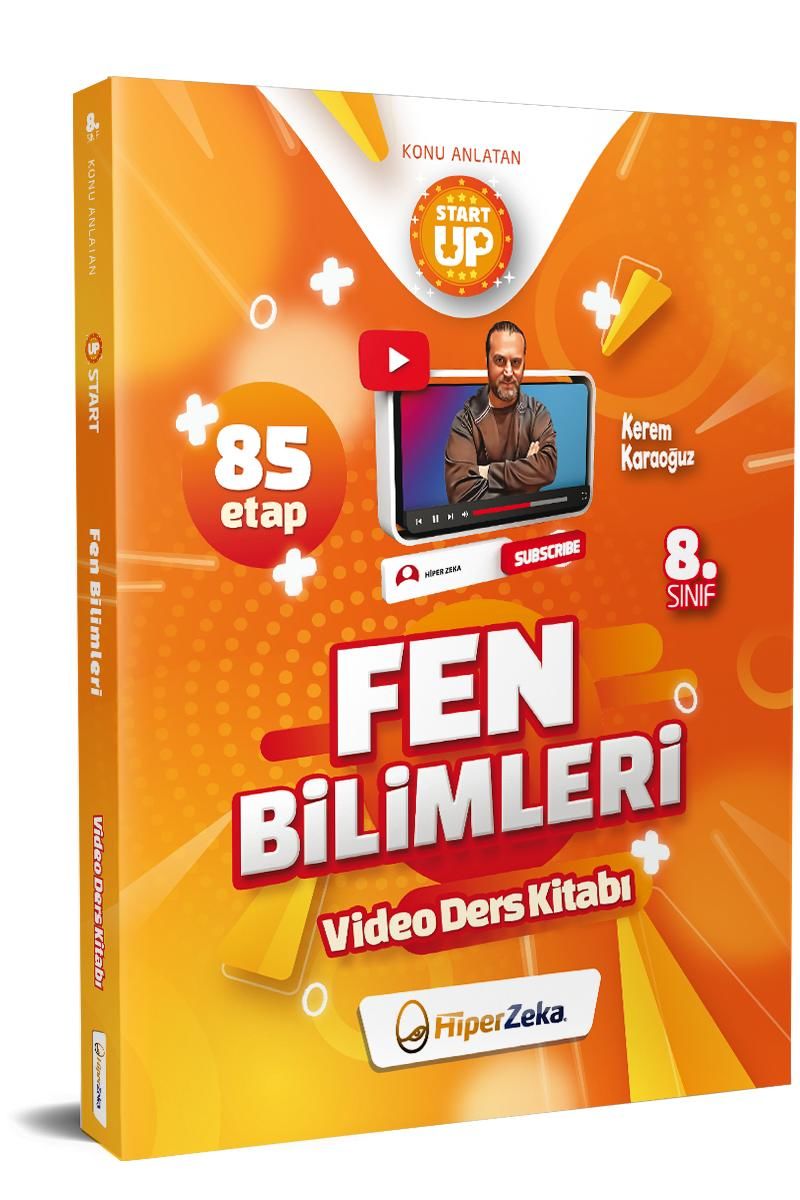 Hiper Zeka LGS 8. Sınıf Start Up Fen Bilimleri Konu Anlatan Video Ders Kitabı