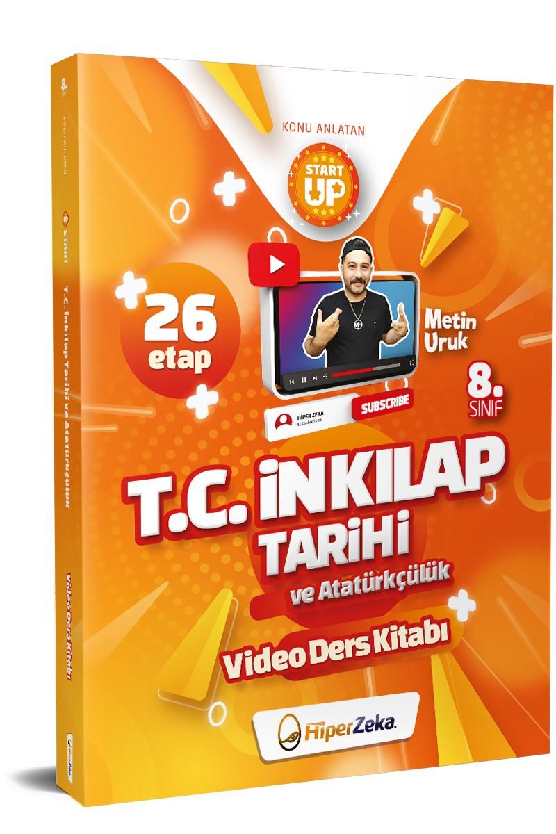 Hiper Zeka LGS 8. Sınıf Start Up T.C. İnkılap Tarihi Konu Anlatan Video Ders Kitabı