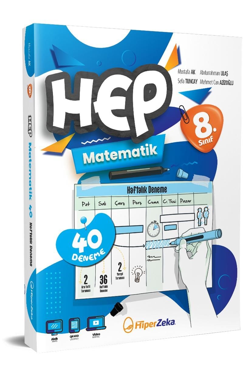 Hiper Zeka LGS 8. Sınıf Haftalık HEP Matematik 40 Deneme