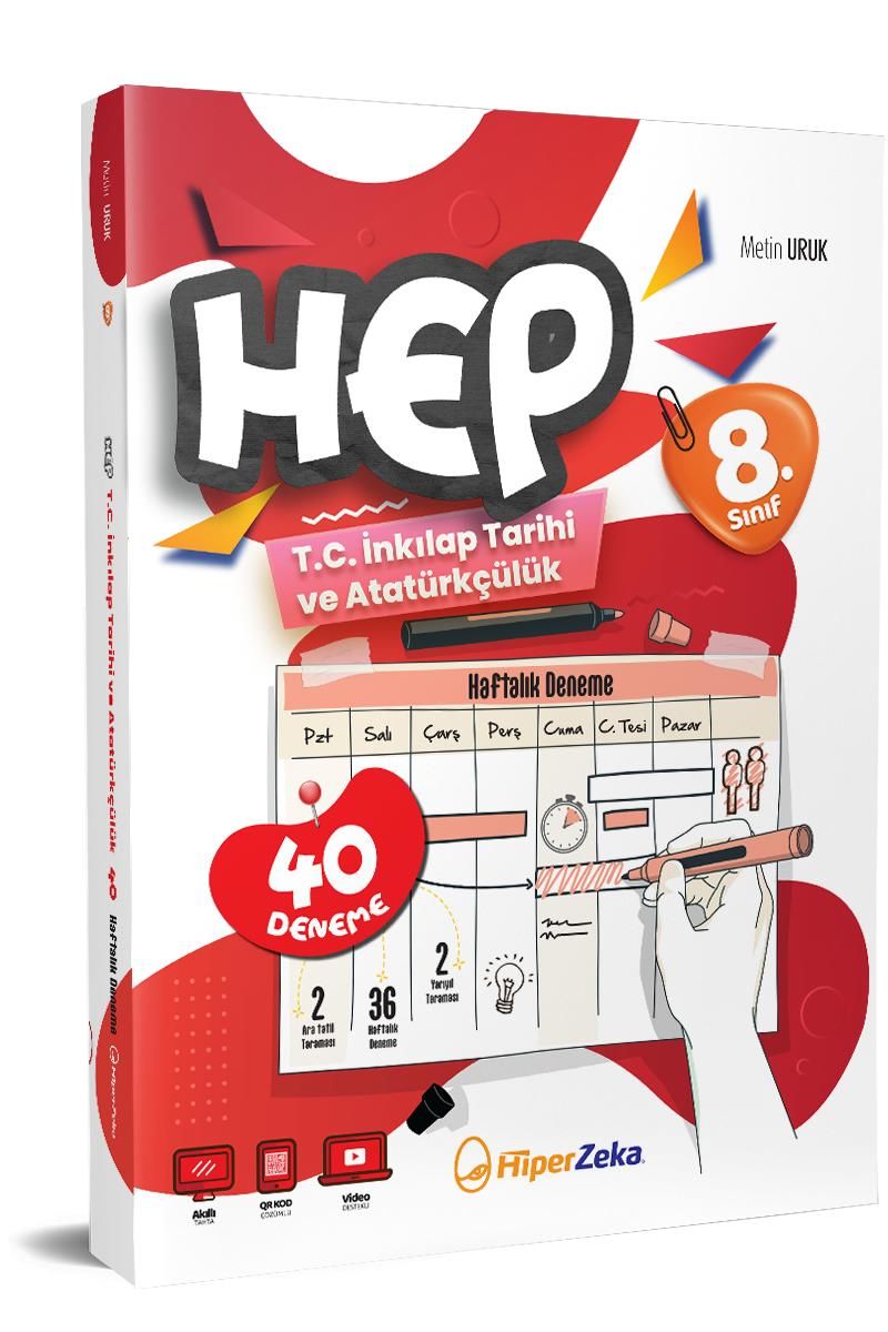 Hiper Zeka LGS 8. Sınıf Haftalık HEP T.C. İnkılap Tarihi 40 Deneme