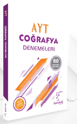 AYT Coğrafya 60 Çözümlü Deneme Karekök Yayınları
